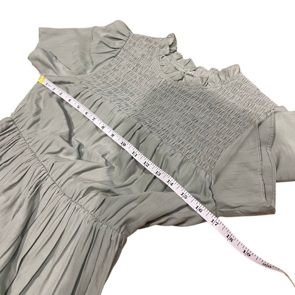 Polagram Sage Tiered Dress Maxi Size Small - Picture 10 of 15